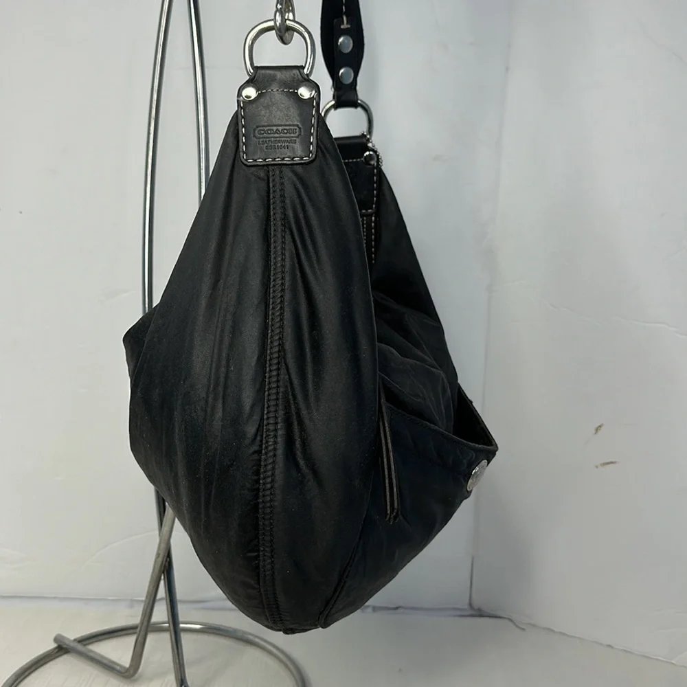 Coach Hampton weekend nylon with leather trim in black